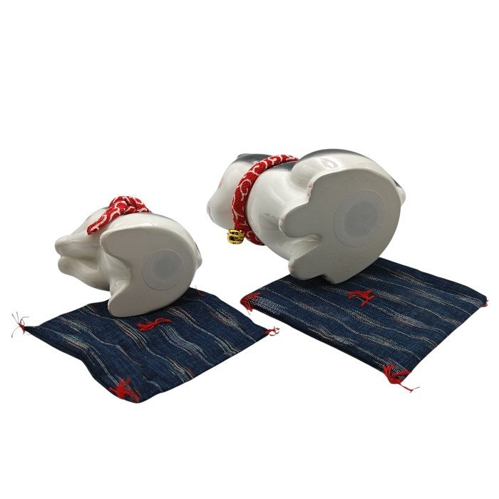 未使用品 薬師窯 YAKUSHIGAMA 和楽づくし わんこ日和 お座り黒柴(9685) おねだり黒柴(9689) セット 中古 H4