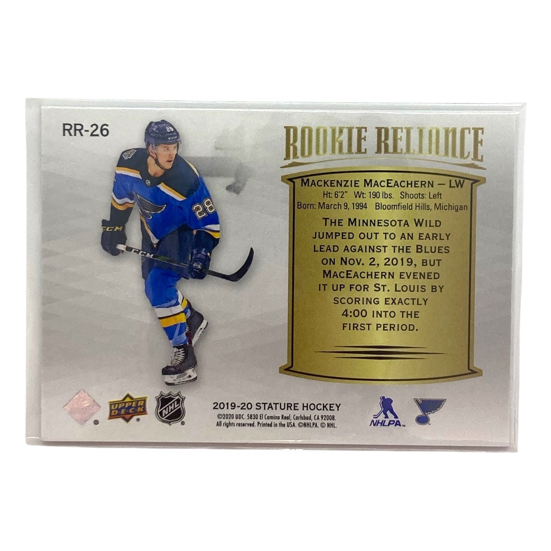 UPPER DECK NHLカード STATURE MACKENZIE MACEACHERN BLUES 45/45 #RR-26 中古 IT2