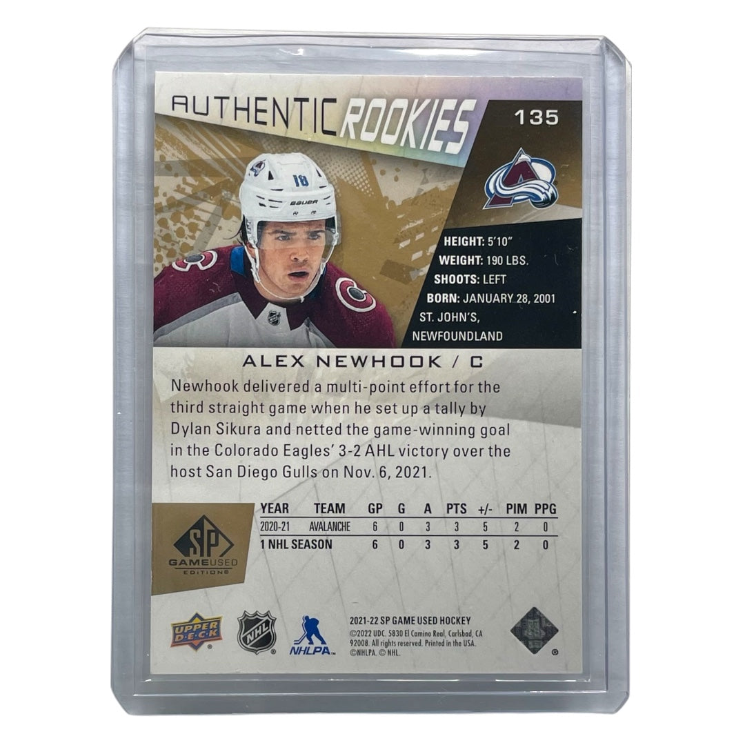 UPPER DECK NHLカード SP GAME USED ALEX NEWHOOK COLORADO AVALANCHE /25 #135 中古 IT2