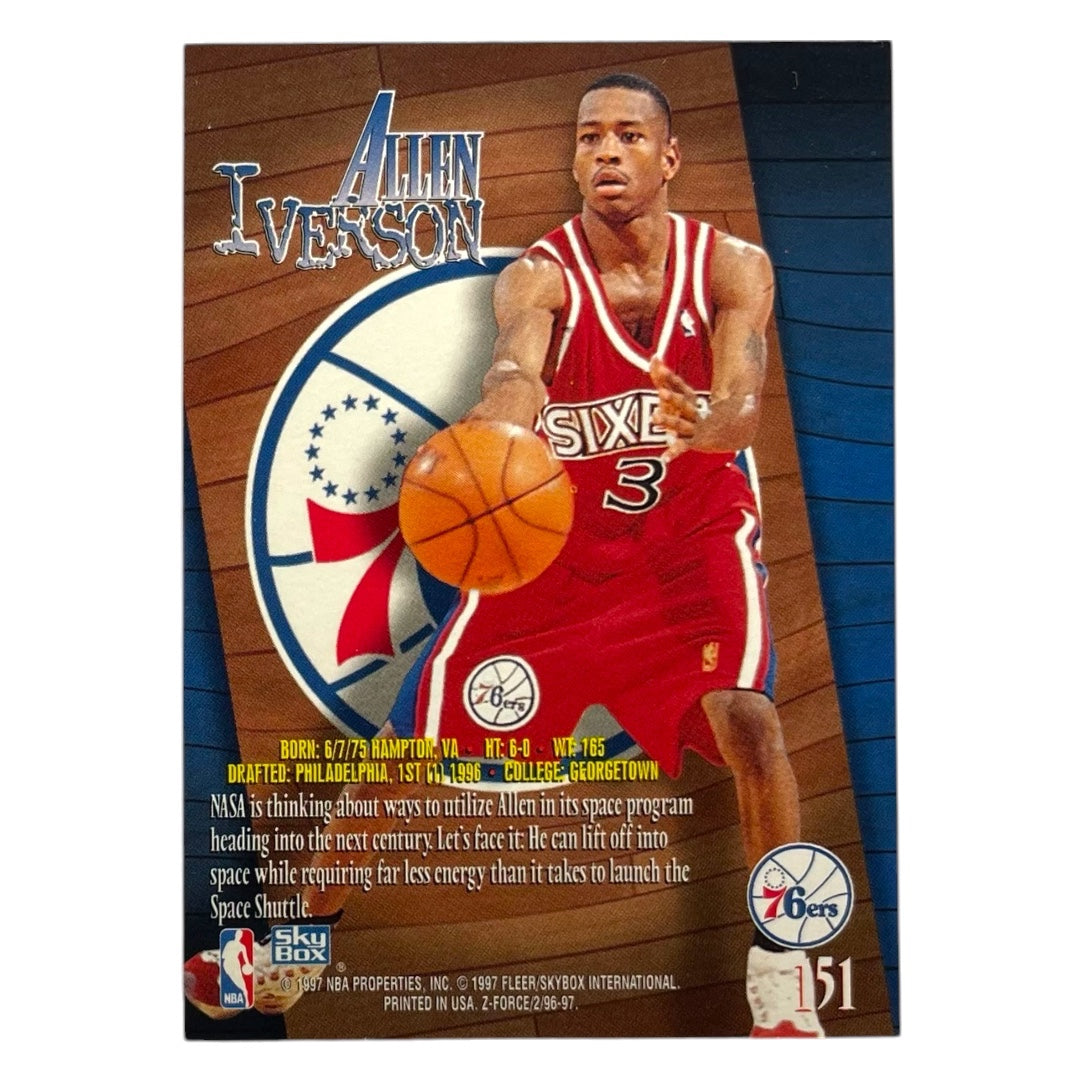 FLEER SKYBOX NBAカード Z-FORCE ALLEN IVERSON PHILADELPHIA 76ERS #151 中古 IT2