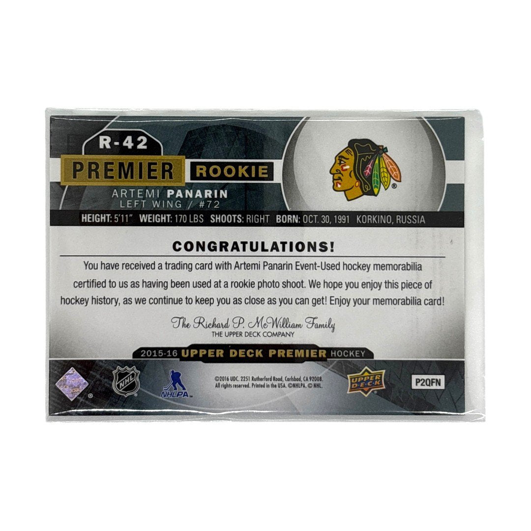 UPPER DECK NHLカード PREMIER ARTEMI PANARIN BLACKHAWKS #R-42 中古 IT1