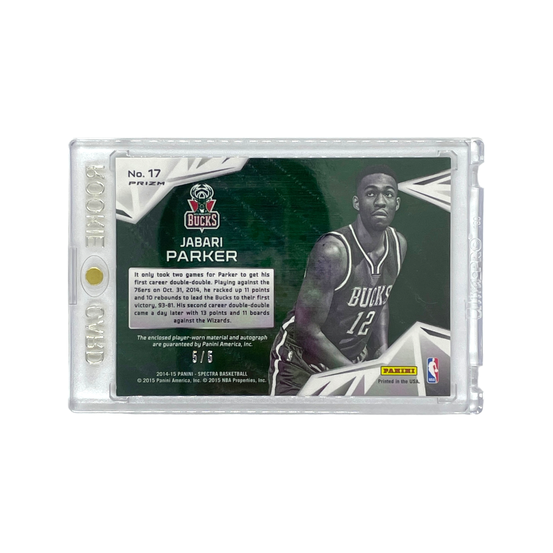 PANINI NBAカード SPECTRA SUPERSTAR PRIZM GREEN JABARI PARKER 5/5 #17 中古 IT1