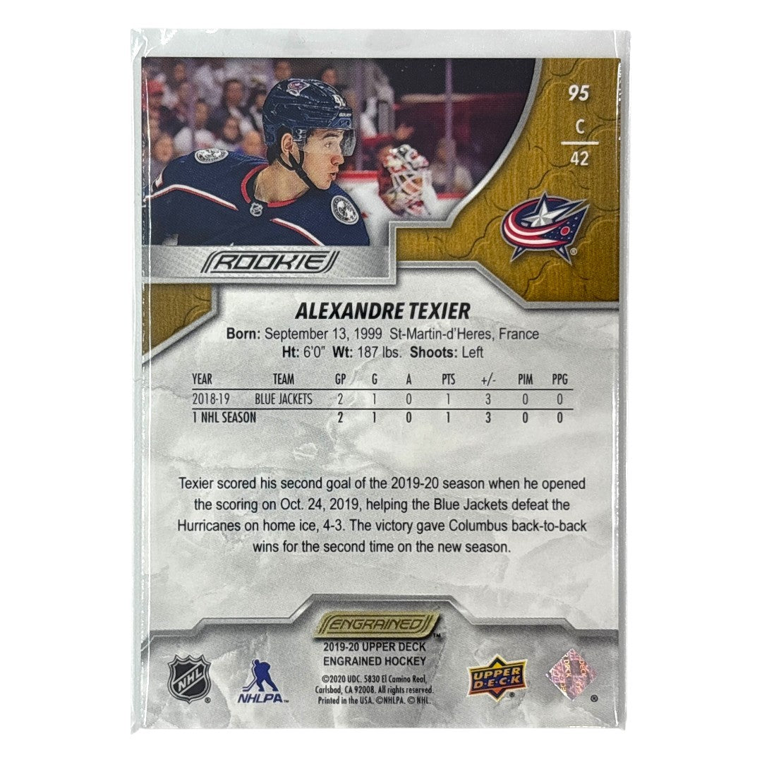 UPPER DECK NHLカード ENGRAINED ALEXANDRE TEXIER BLUE JACKETS /299 #95 中古 IT1