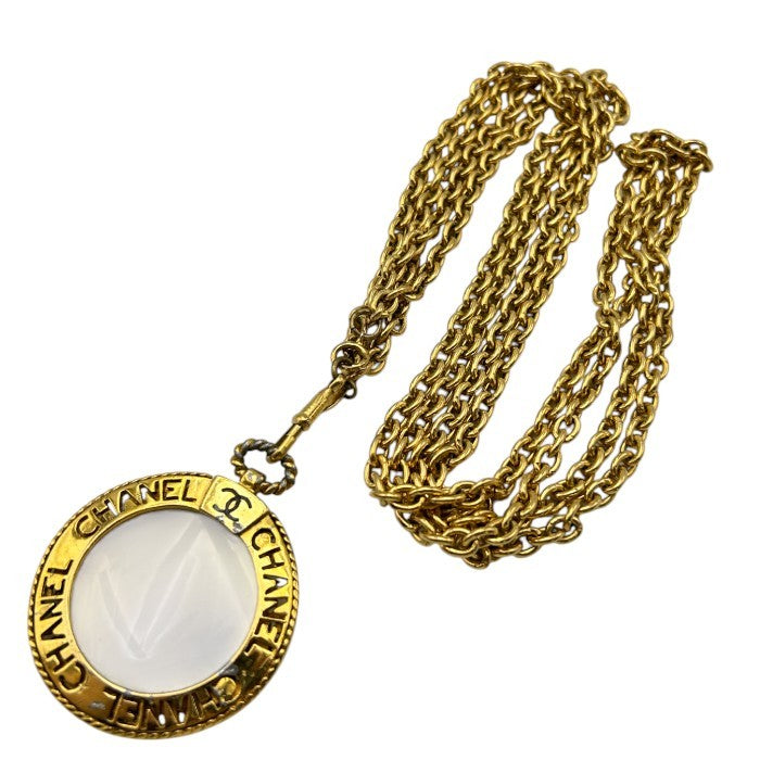 CHANEL シャネル ネックレス ルーペ ペンダント ブランド おしゃれ チェーン ゴールド 中古 W4