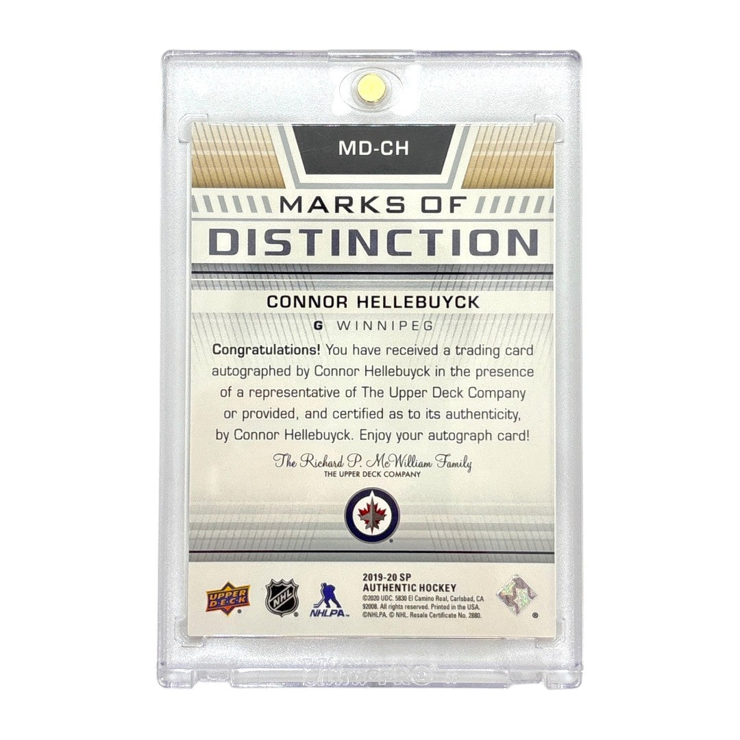 UPPER DECK NHLカード SP AUTHENTIC CONNOR HELLEBUYCK WINNIPEG JETS 17/25 #MD-CH 中古 IT1