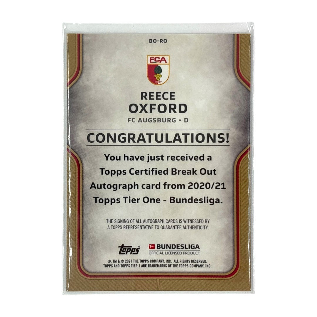 TOPPS サッカーカード TIER ONE REECE OXFORD AUGSBURG 024/125 #BO-RO 中古 IT1