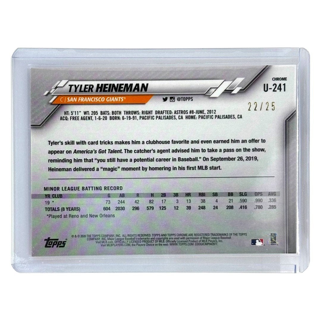 TOPPS MLBカード CHROME TYLER HEINEMAN SAN FRANCISCO GIANTS /25 #U-241 中古 IT1