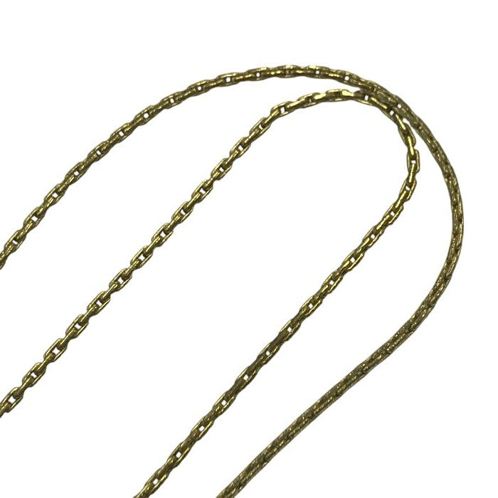 Christian Dior クリスチャンディオール ネックレス レディース 40cm ロゴ ヴィンテージ ペンダント ゴールドカラー 中古 T1