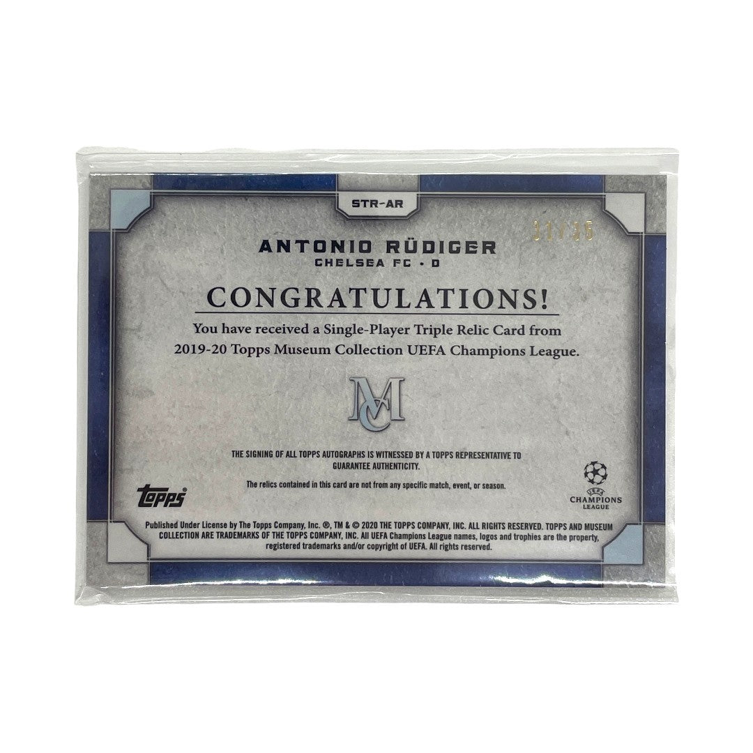 TOPPS サッカーカード MUSEUM COLLECTION ANTONIO RUDIGER CHELSEA 31/35 #STR-AR 中古 IT1