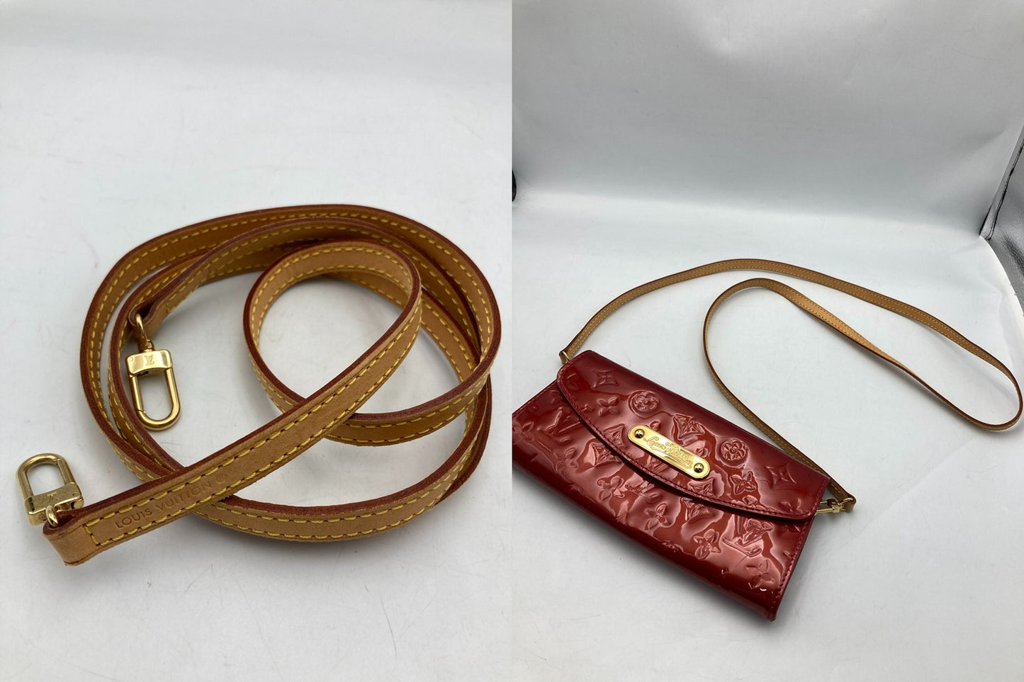 LOUIS VUITTON ルイヴィトン モノグラムヴェルニ サンセット・ブルーバード M93543 訳アリ 中古 D4