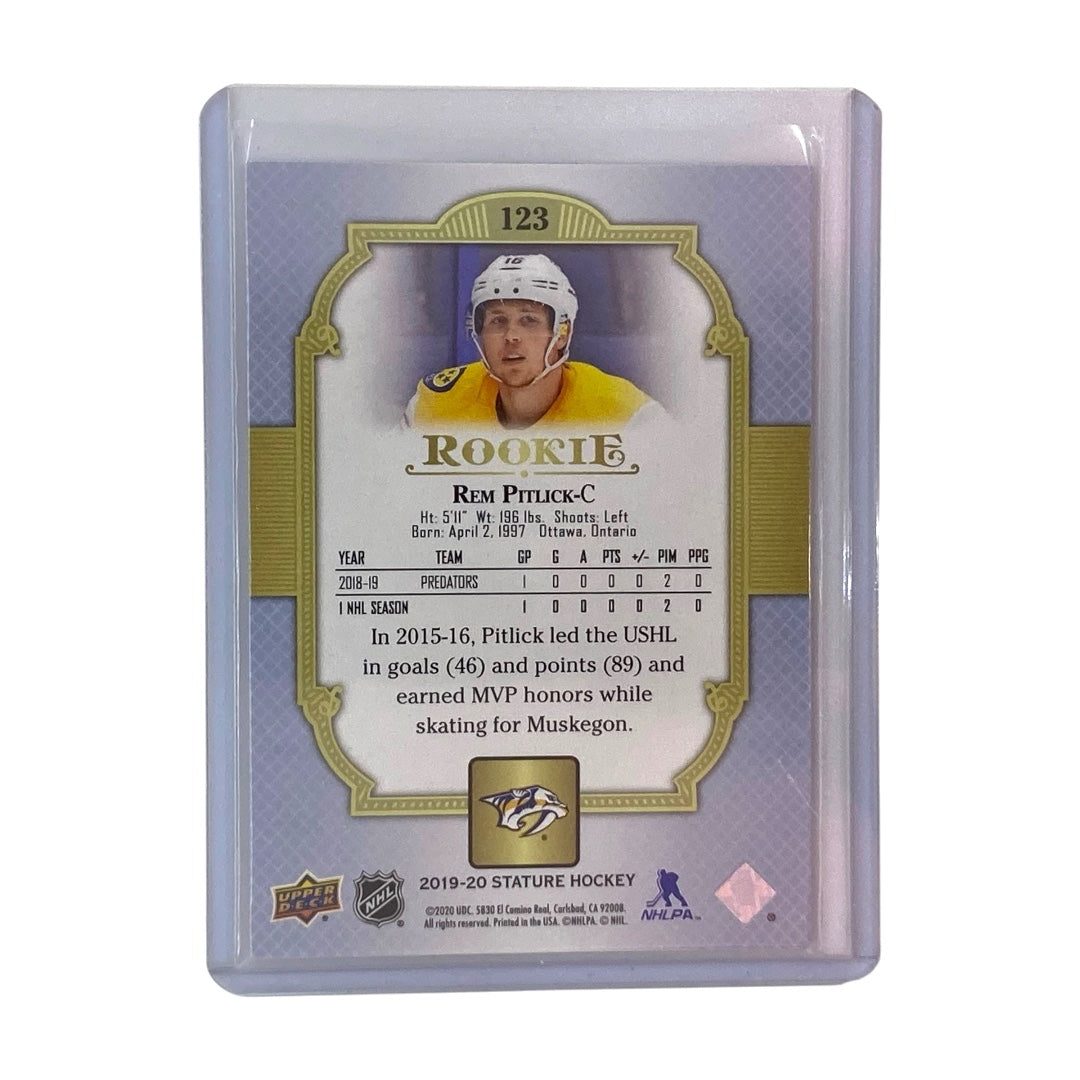 UPPER DECK NHLカード STATURE REM PITLICK NASHVILLE 08/20 #123 中古 IT2