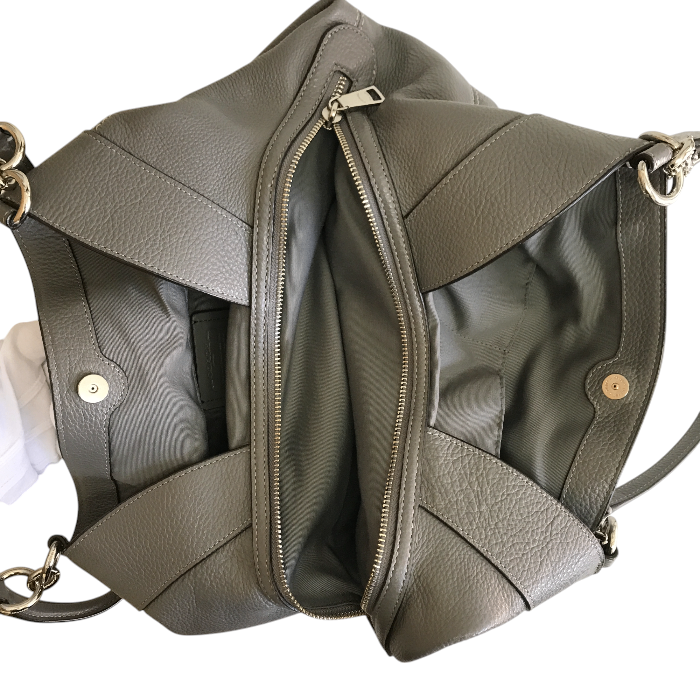 コーチ トート バッグ F28997 グレー レザー COACH 鞄 ブランド おしゃれ 中古 W1