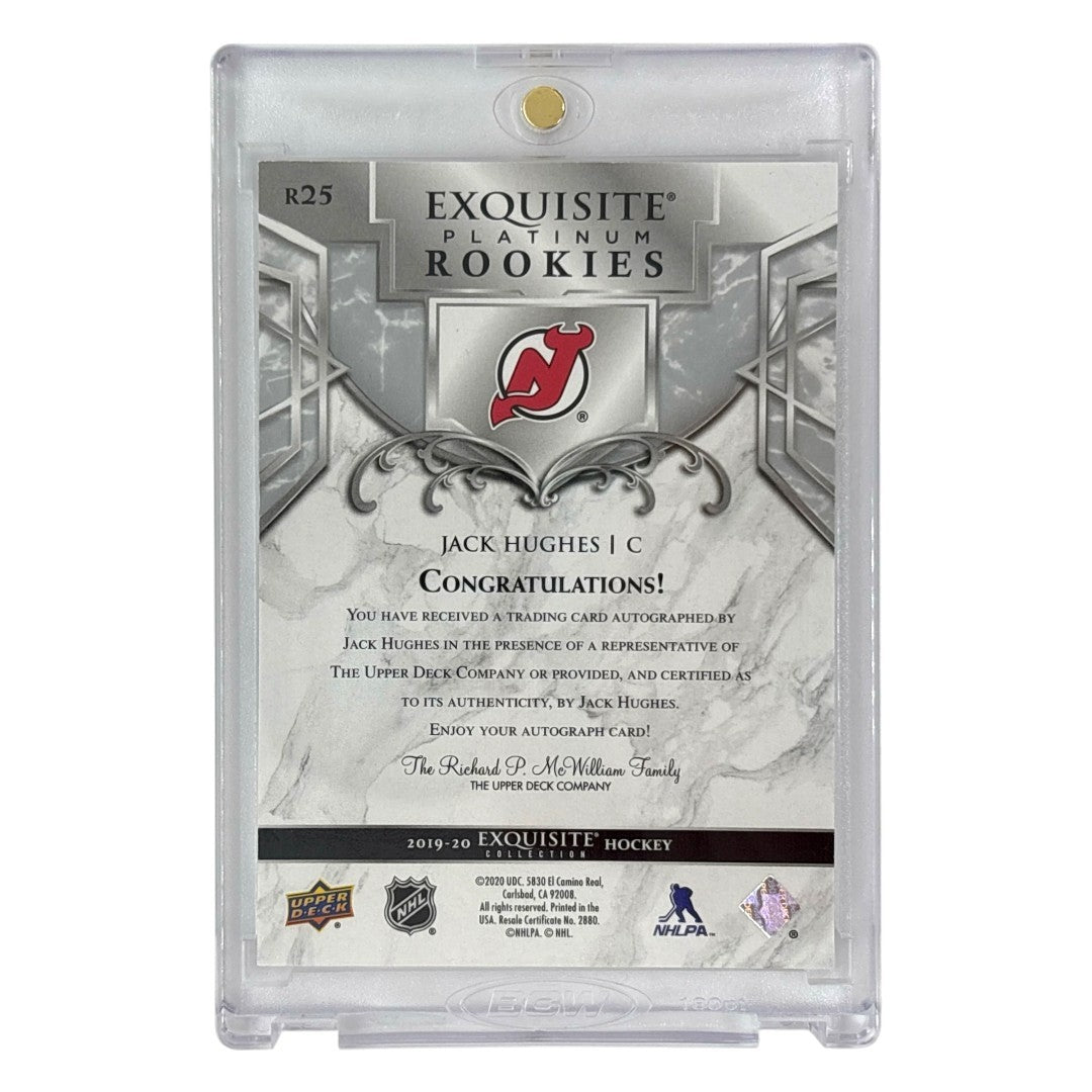 UPPER DECK NHLカード EXQUISITE COLLECTION JACK HUGHES DEVILS 23/99 #R25 中古 IT1