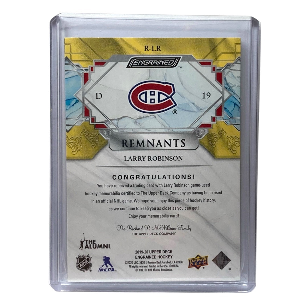 UPPER DECK NHLカード ENGRAINED LARRY ROBINSON CANADIENS 029/100 #R-LR 中古 IT2