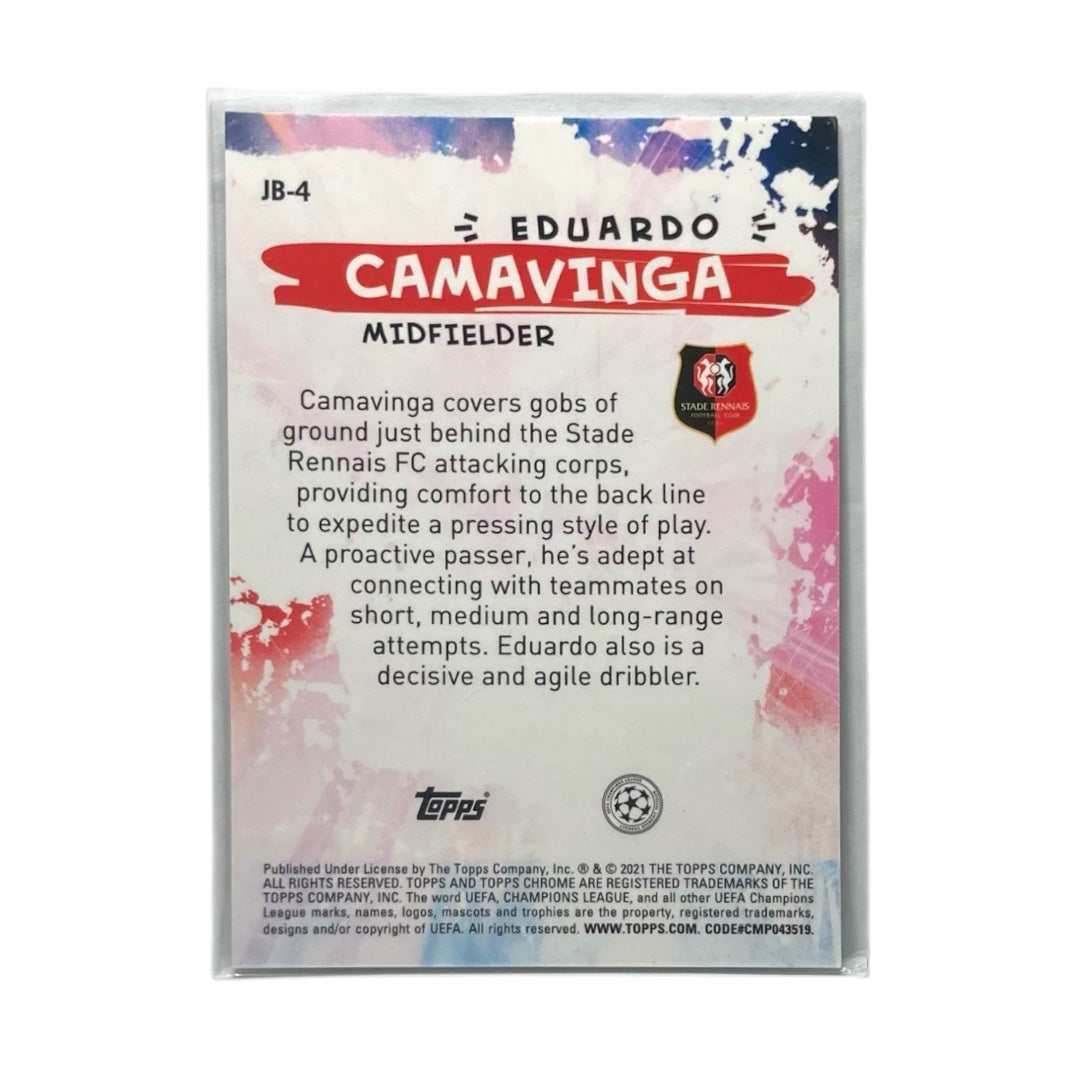 TOPPS サッカーカード CHROME JOGA BONITE EDUARDO CAMAVINGA STADE RENNAIS #JB-4 中古 IT2