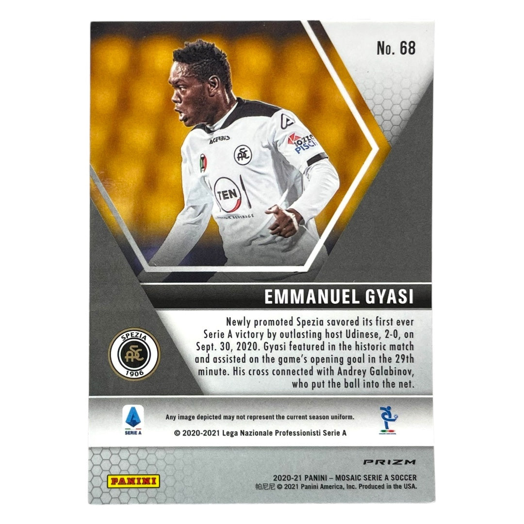 PANINI サッカーカード MOSAIC SERIE A PRIZM EMMANUEL GYASI SPEZIA CALCIO #68 中古 IT2