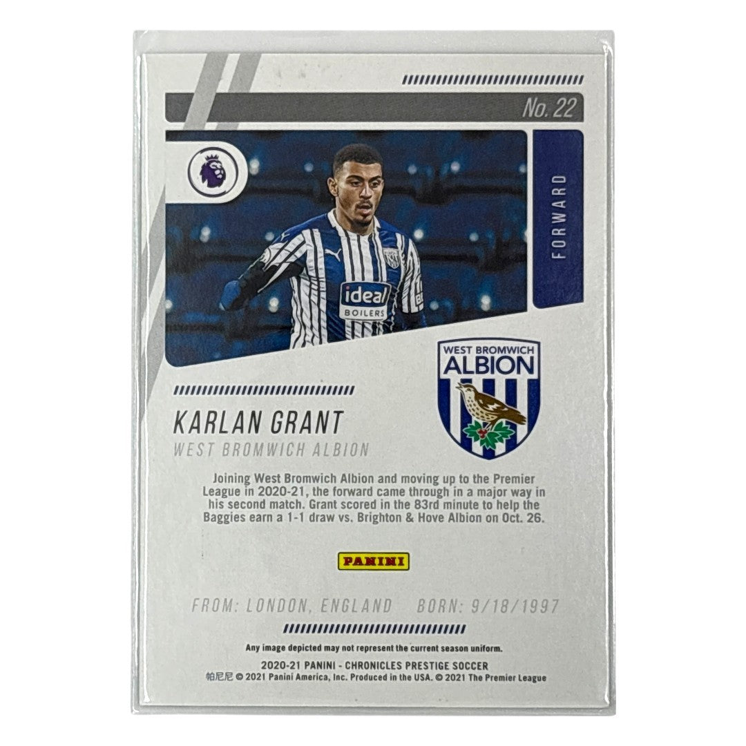PANINI サッカーカード CHRONICLES PRESTIGE KARLAN GRANT WEST BROMWICH ALBION /99 #22 中古 IT1