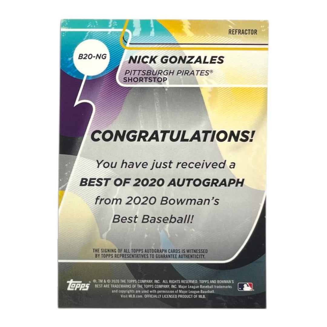 TOPPS MLBカード BOWMAN'S BEST NICK GONZALES PITTSBURGH PIRATES #B20-NG 中古 IT2