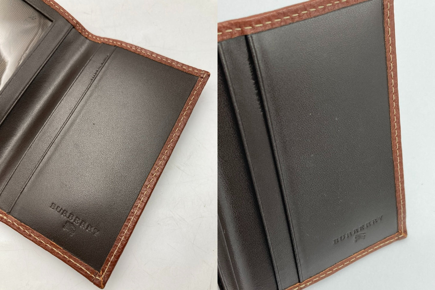 Burberry バーバリー レザー パスケース 定期入れ 中古 D4