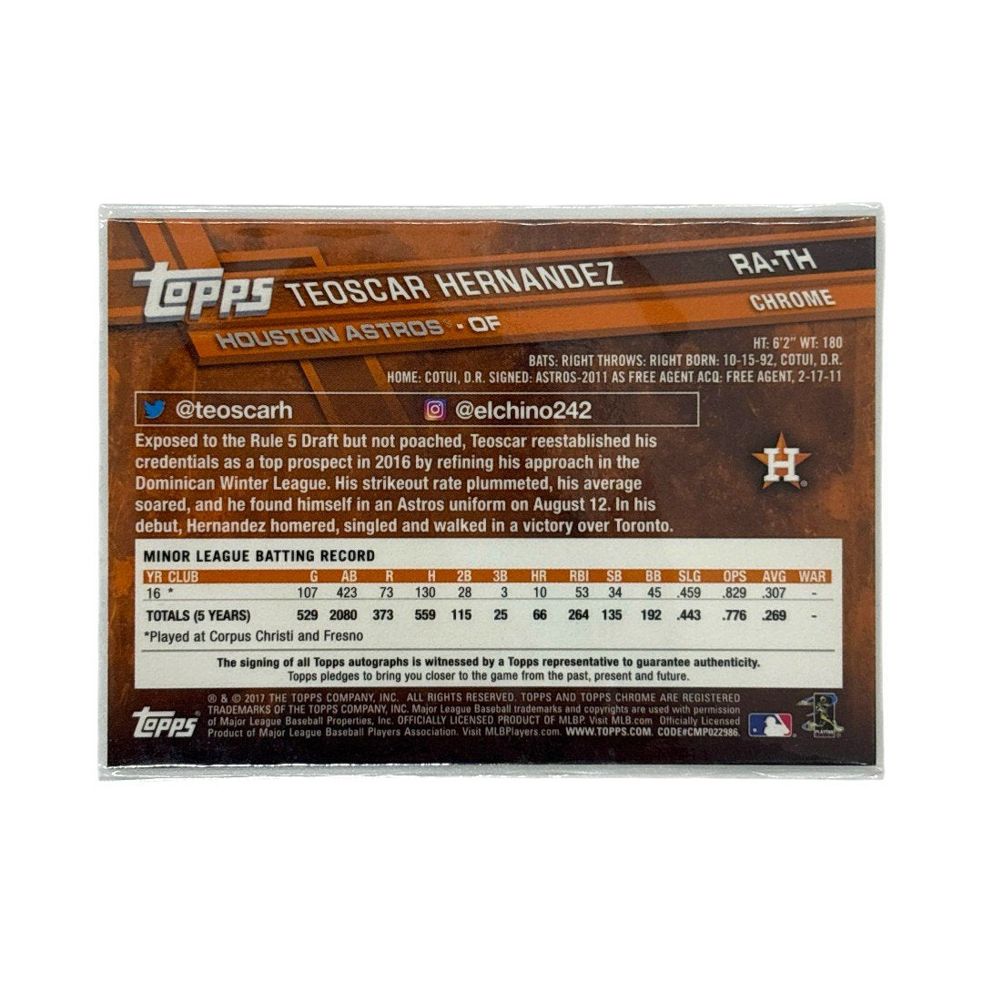 TOPPS MLBカード CHROME TEOSCAR HERNANDEZ HOUSTON ASTROS #RA-TH 中古 IT1