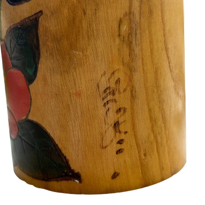 卯三郎 こけし おかっぱ 椿 和風 インテリア 置物 全国観光土産品連盟 かわいい 中古 W4