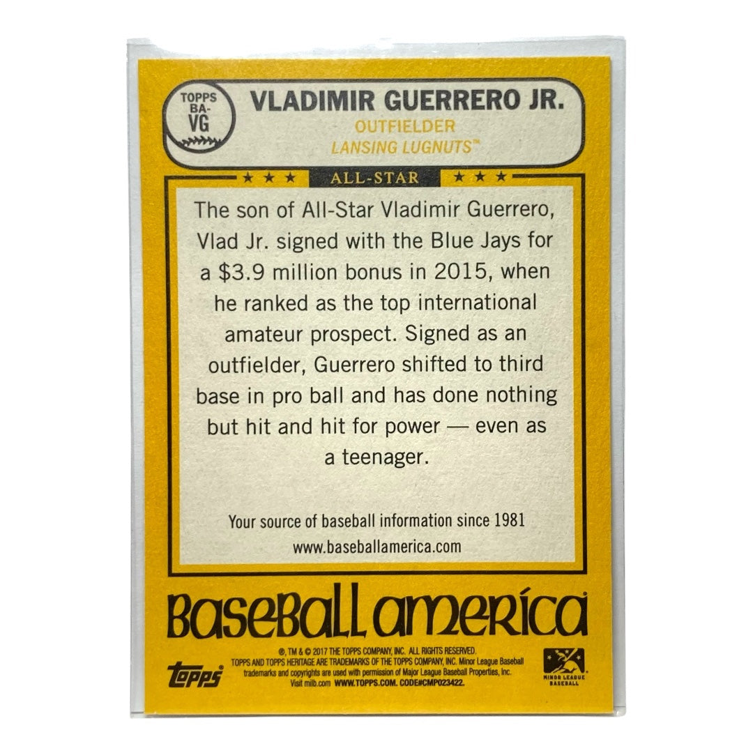 TOPPS MLBカード HERITAGE VLADIMIR GUERRERO JR. LUGNUTS #BA-VG 中古 IT2