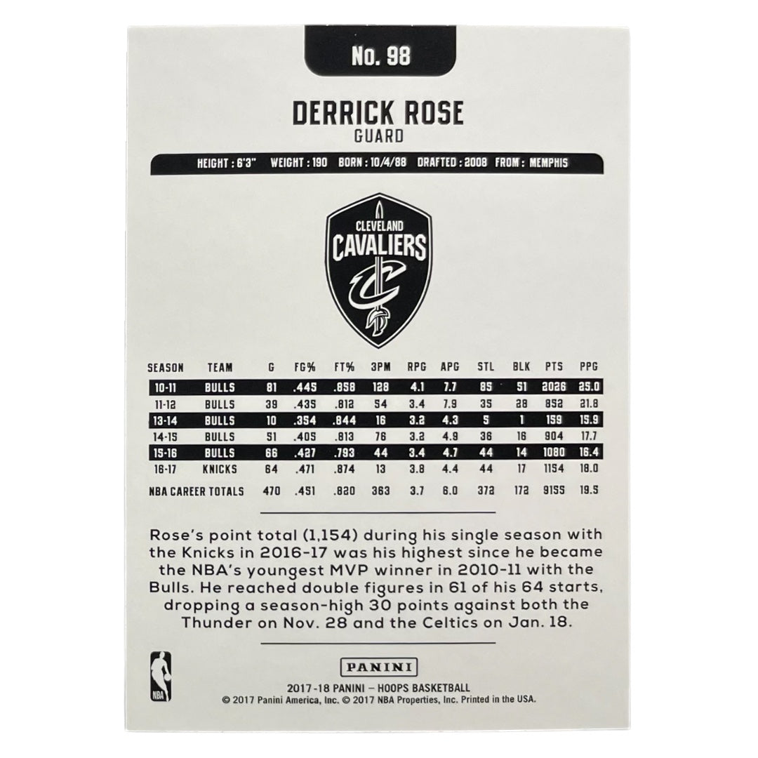 PANINI NBAカード HOOPS DERRICK ROSE CAVALIERS /199 #98 中古 IT2