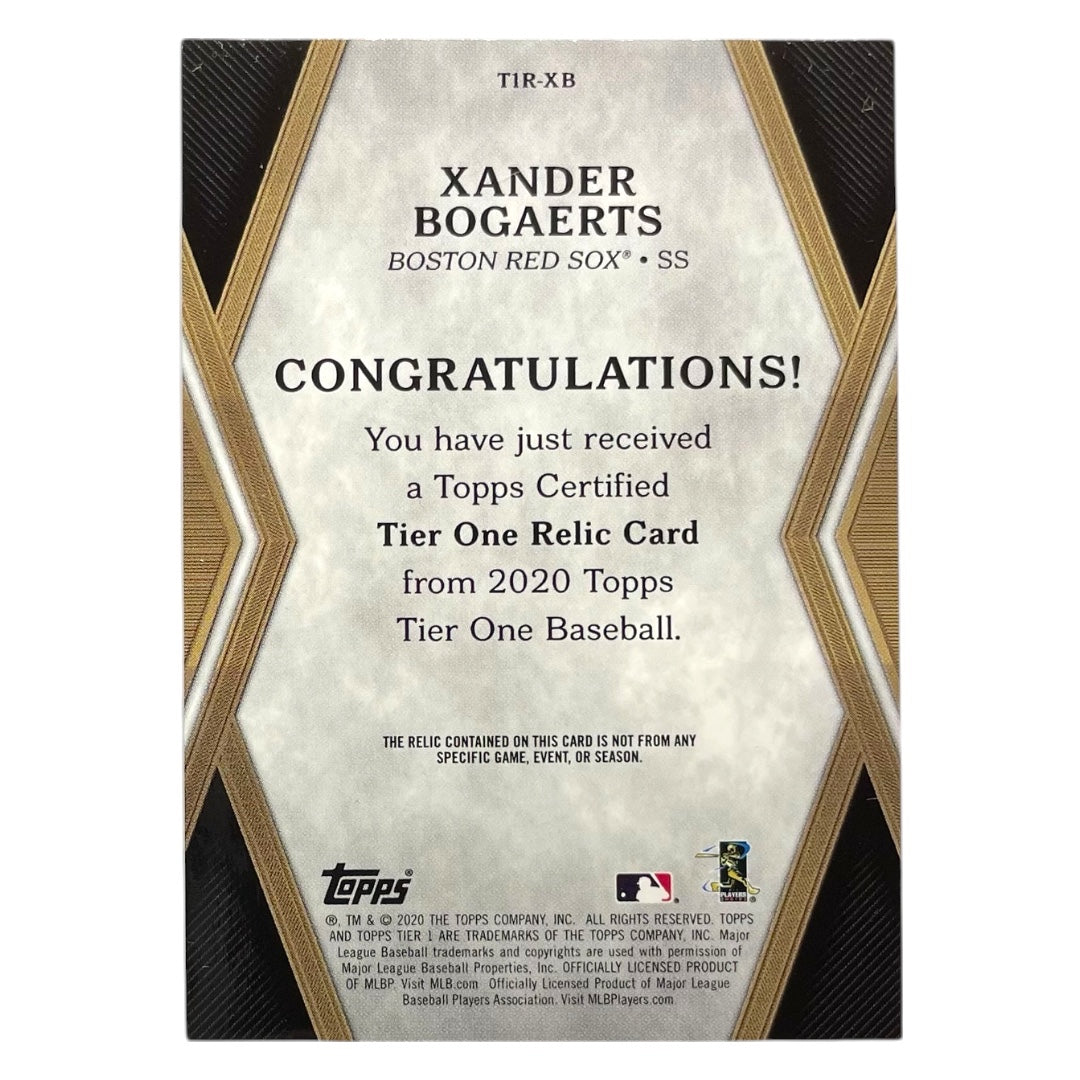 TOPPS MLBカード TIER 1 XANDER BOGAERTS BOSTON RED SOX /395 #T1R-XB 中古 IT2