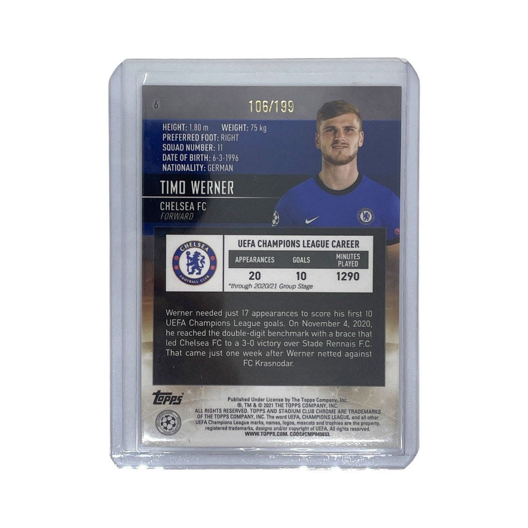 TOPPS サッカーカード STADIUM CLUB CHROME TIMO WERNER CHELSEA 106/199 #6 中古 IT1
