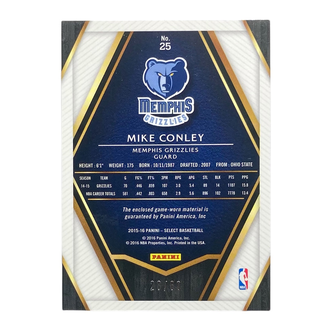 PANINI NBAカード SELECT MIKE CONLEY MEMPHIS GRIZZLIES /60 #25 中古 IT2