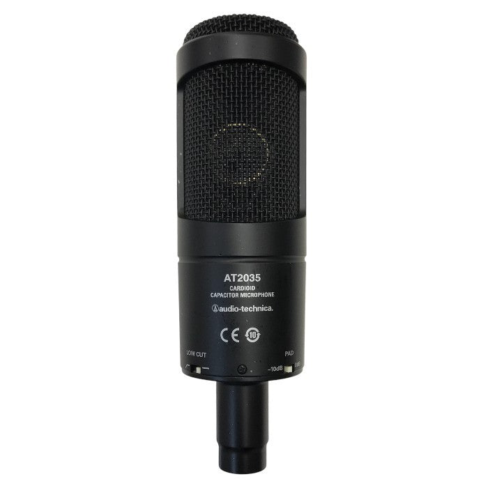 audio-technica バックエレクトレット・コンデンサー・マイクロホン ブラック 低ノイズ 自宅録音 動画配信 AT2035 中古 T1