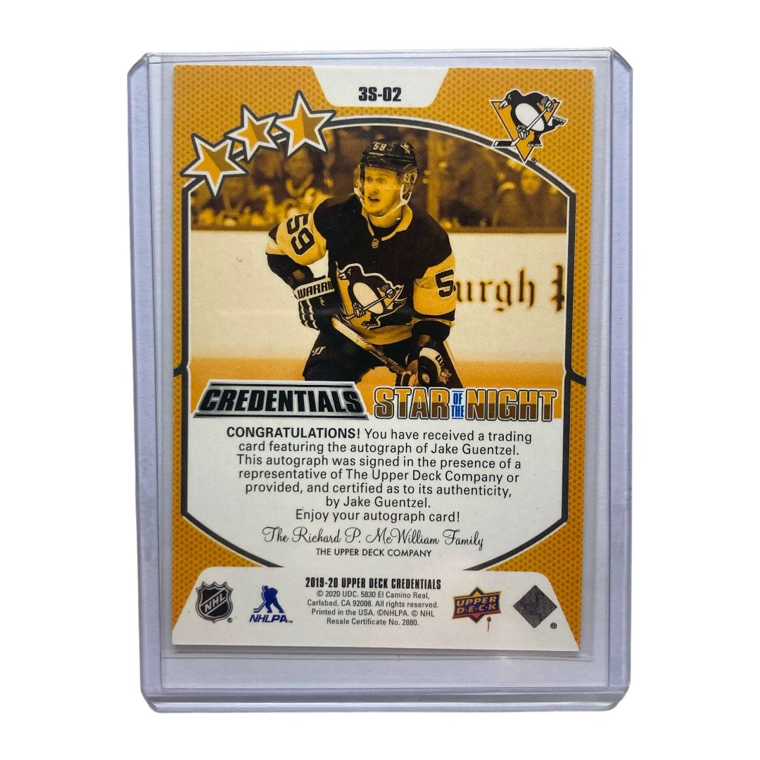 UPPER DECK NHLカード CREDENTIALS JAKE GUENTZEL PENGUINS 11/99 #3S-02 中古 IT2