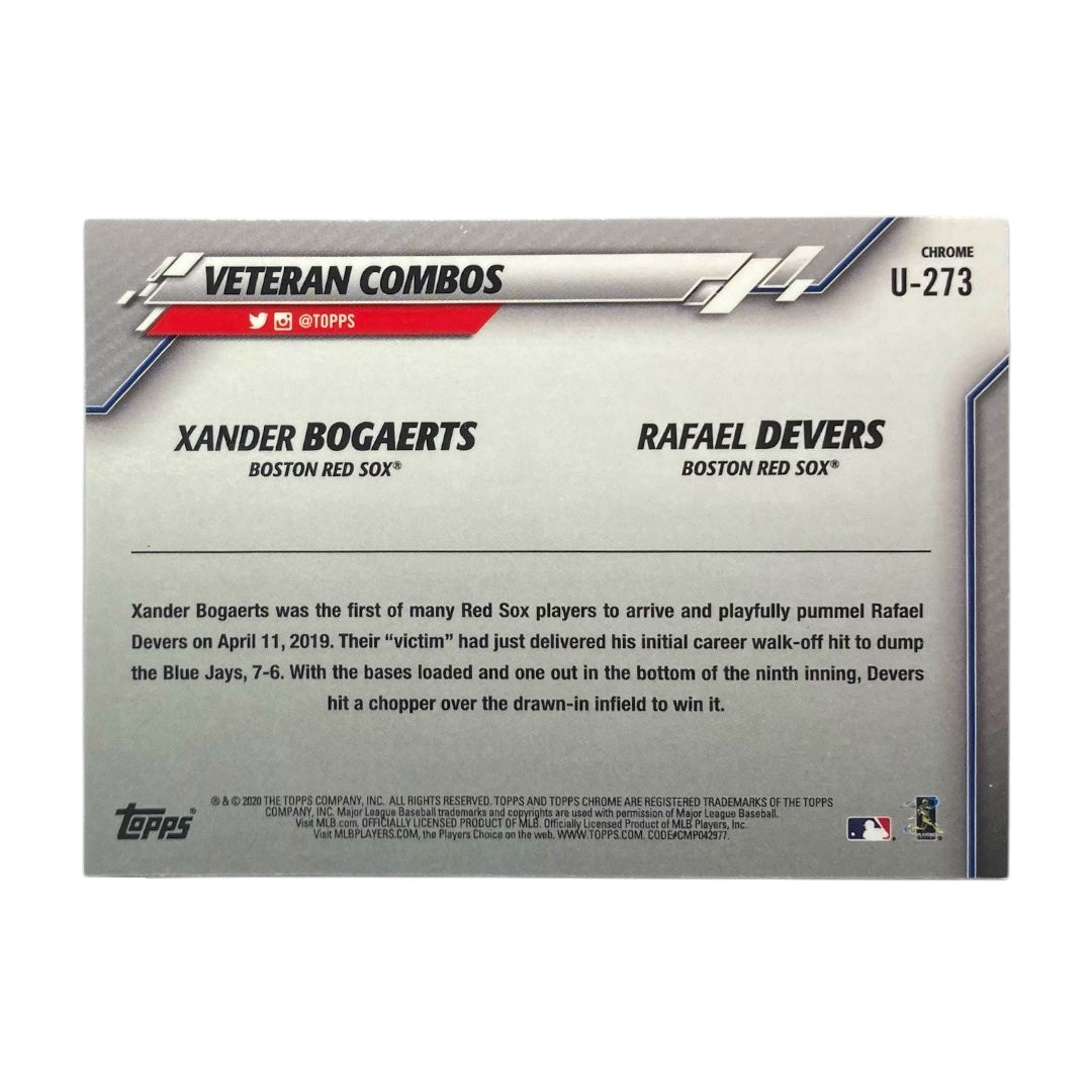 TOPPS MLBカード CHROME XANDER BOGAERTS RAFAEL DEVERS BOSTON RED SOX TIME TO PARTY #U-273 中古 IT2