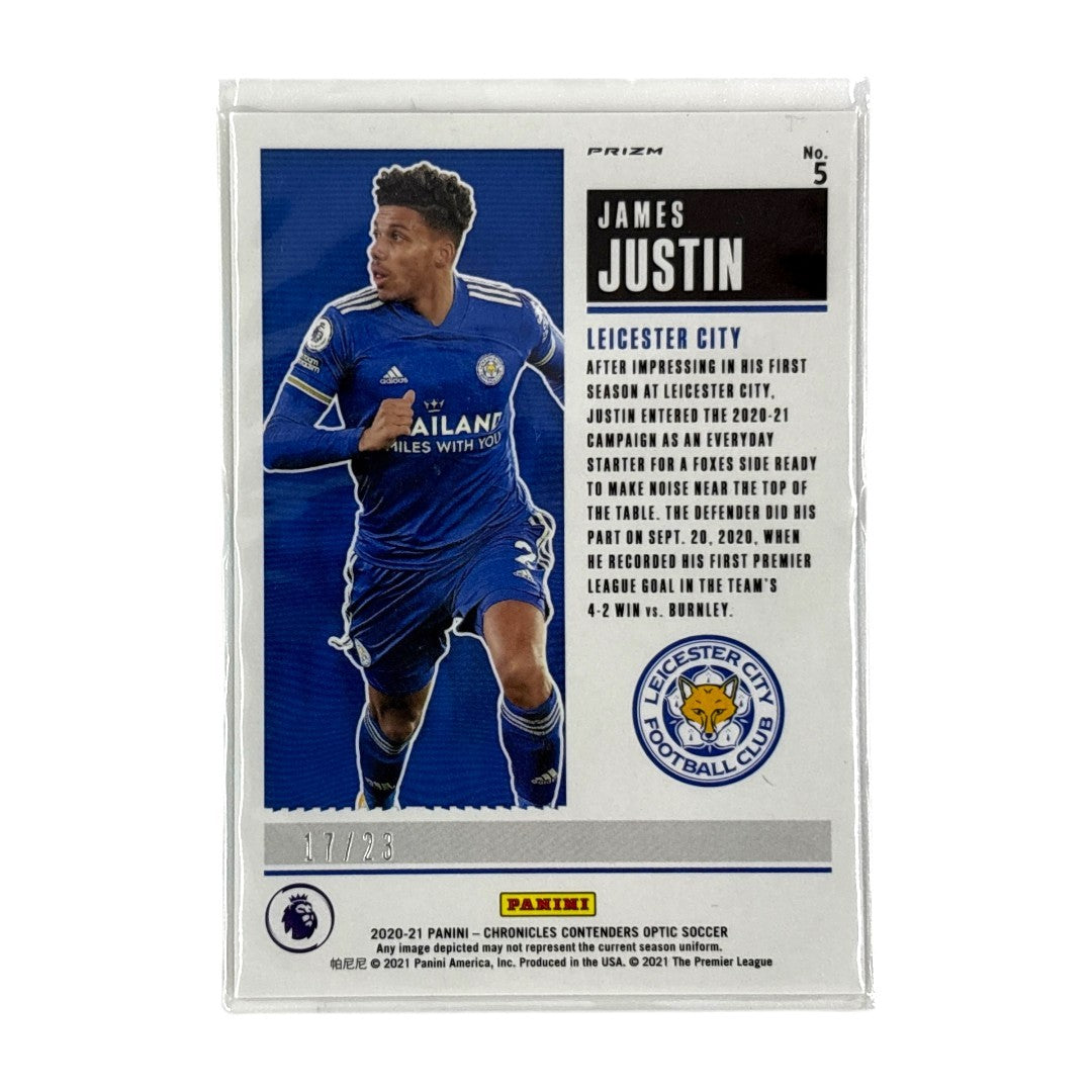 PANINI サッカーカード CHRONICLES CONTENDERS OPTIC PRIZM JAMES JUSTIN LEICESTER CITY 17/23 #5 中古 IT1