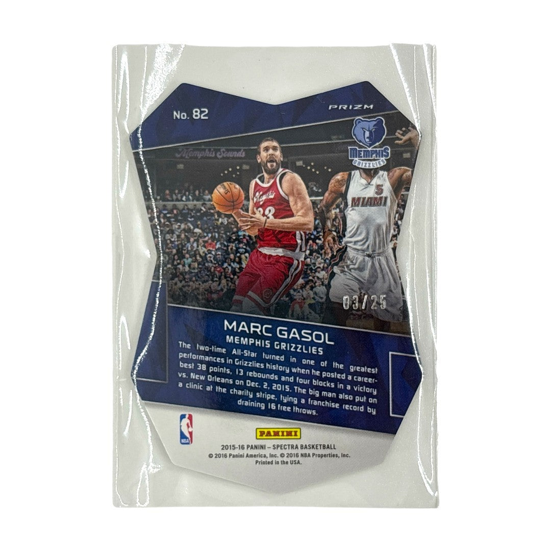 PANINI NBAカード SPECTRA PRIZM DIE-CUT MARC GASOL GRIZZLIES 03/25 #82 中古 IT1