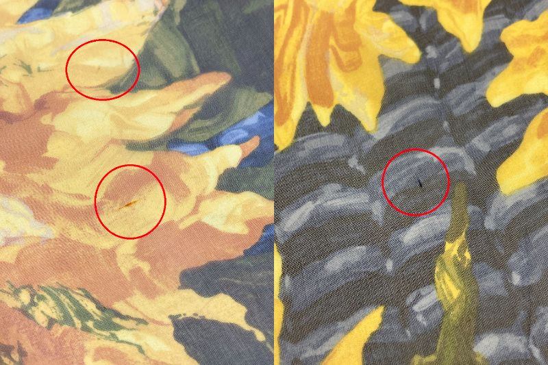 GUCCI グッチ スカーフ シルク100% ひまわり 中古 D4