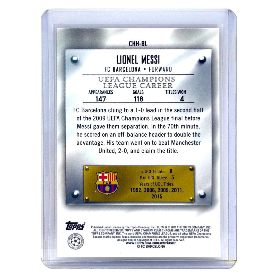 TOPPS サッカーカード STADIUM CLUB CHROME LIONEL MESSI BARCELONA #CHH-BL 中古 IT1