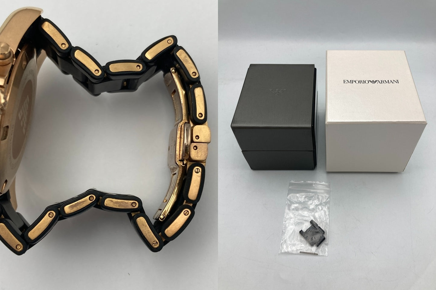 EMPORIO ARMANI エンポリオアルマーニ クロノグラフ 腕時計 クオーツ AR6066 中古 D4