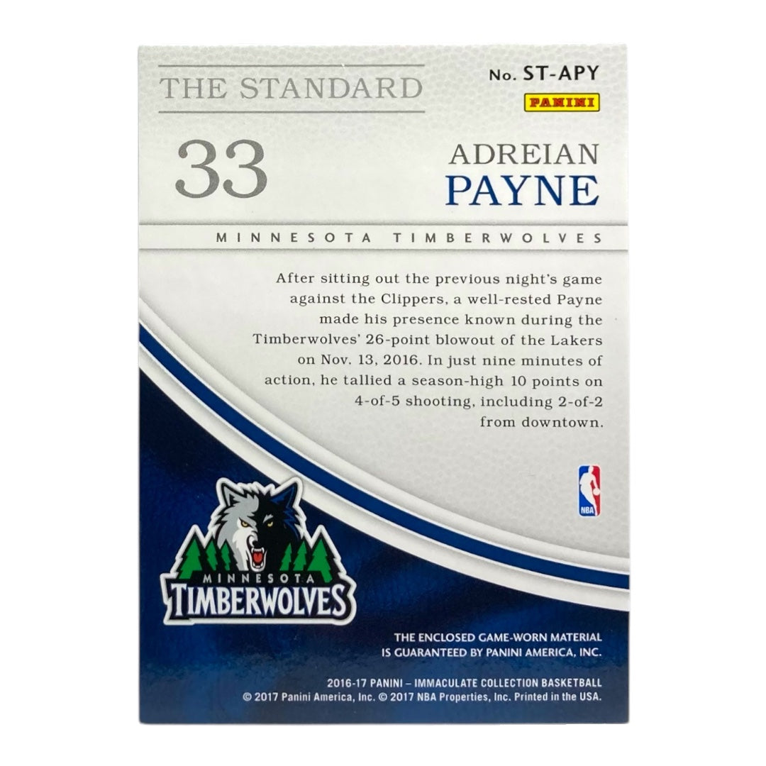 PANINI NBAカード IMMACULATE COLLECTION ADREIAN PAYNE MINNESOTA TIMBERWOLVES /99 #ST-APY 中古 IT2