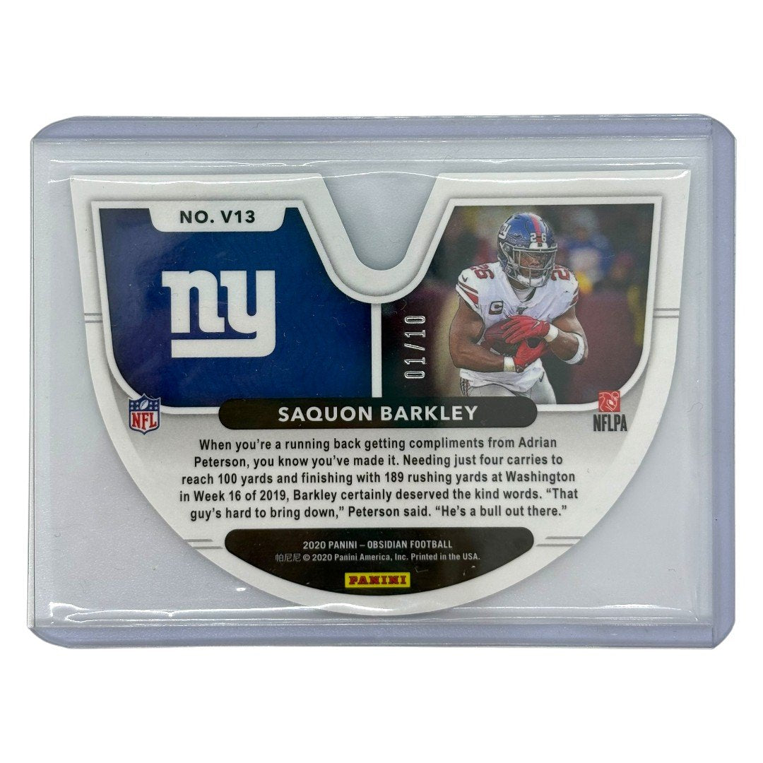 PANINI NFLカード OBSIDIAN DIE-CUT SAQUON BARKLEY GIANTS 01/10 #V13 中古 IT1