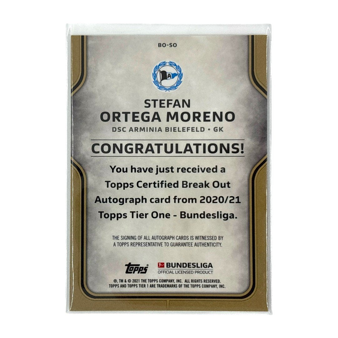 TOPPS サッカーカード TIER ONE STEFAN ORTEGA MORENO ARMINIA BIELEFELD 051/125 #BO-SO 中古 IT1