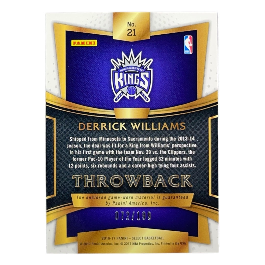 PANINI NBAカード SELECT DERRICK WILLIAMS SACRAMENTO KINGS /199 #21 中古 IT2