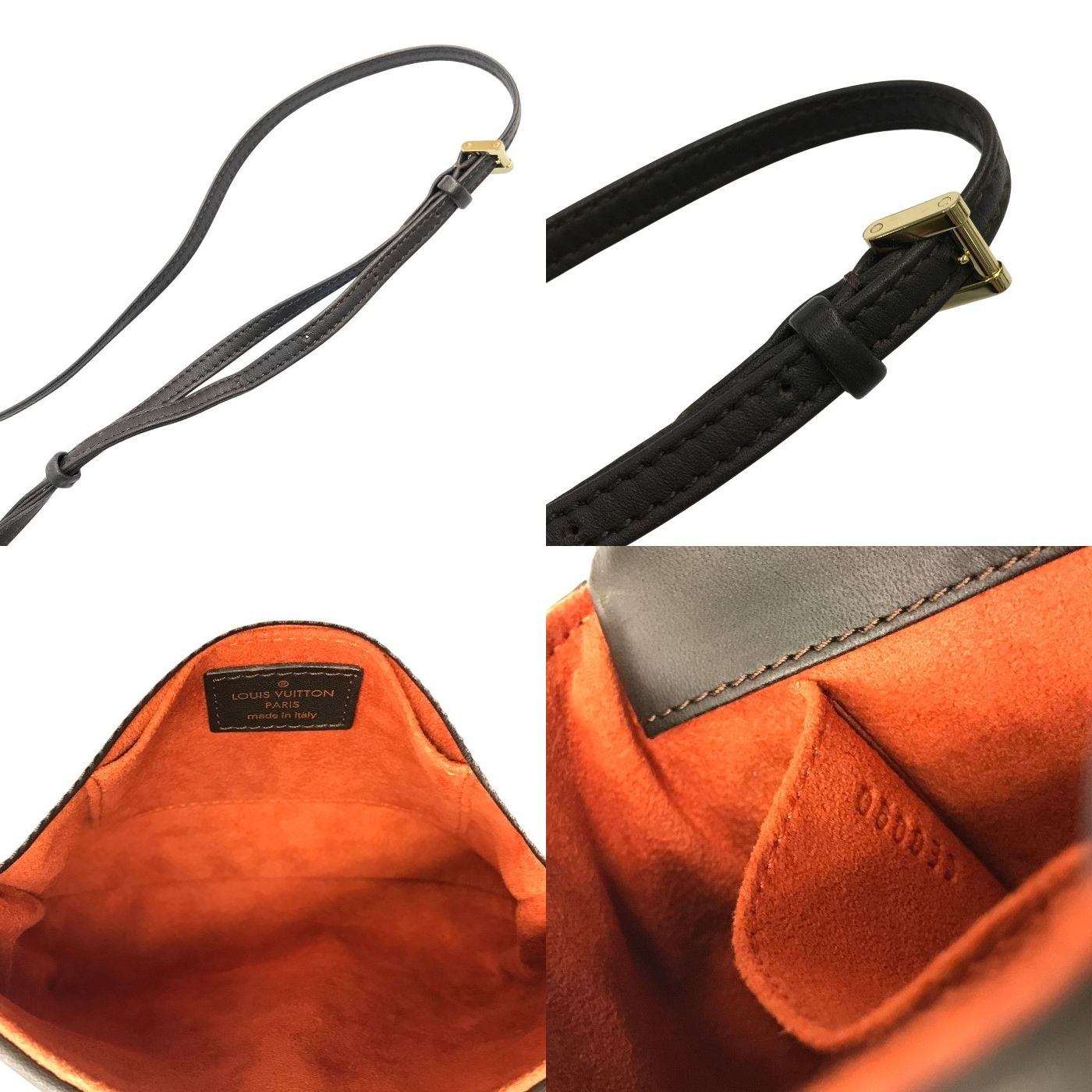 LOUIS VUITTON ルイヴィトン ダミエ ソバージュガゼル ショルダーバッグ レディース ハラコ レザー 斜め掛け ポシェット ブラウン M92130 中古 T1