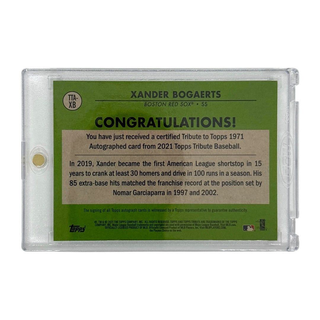 TOPPS MLBカード TRIBUTE XANDER BOGAERTS BOSTON RED SOX #TTA-XB 中古 IT1