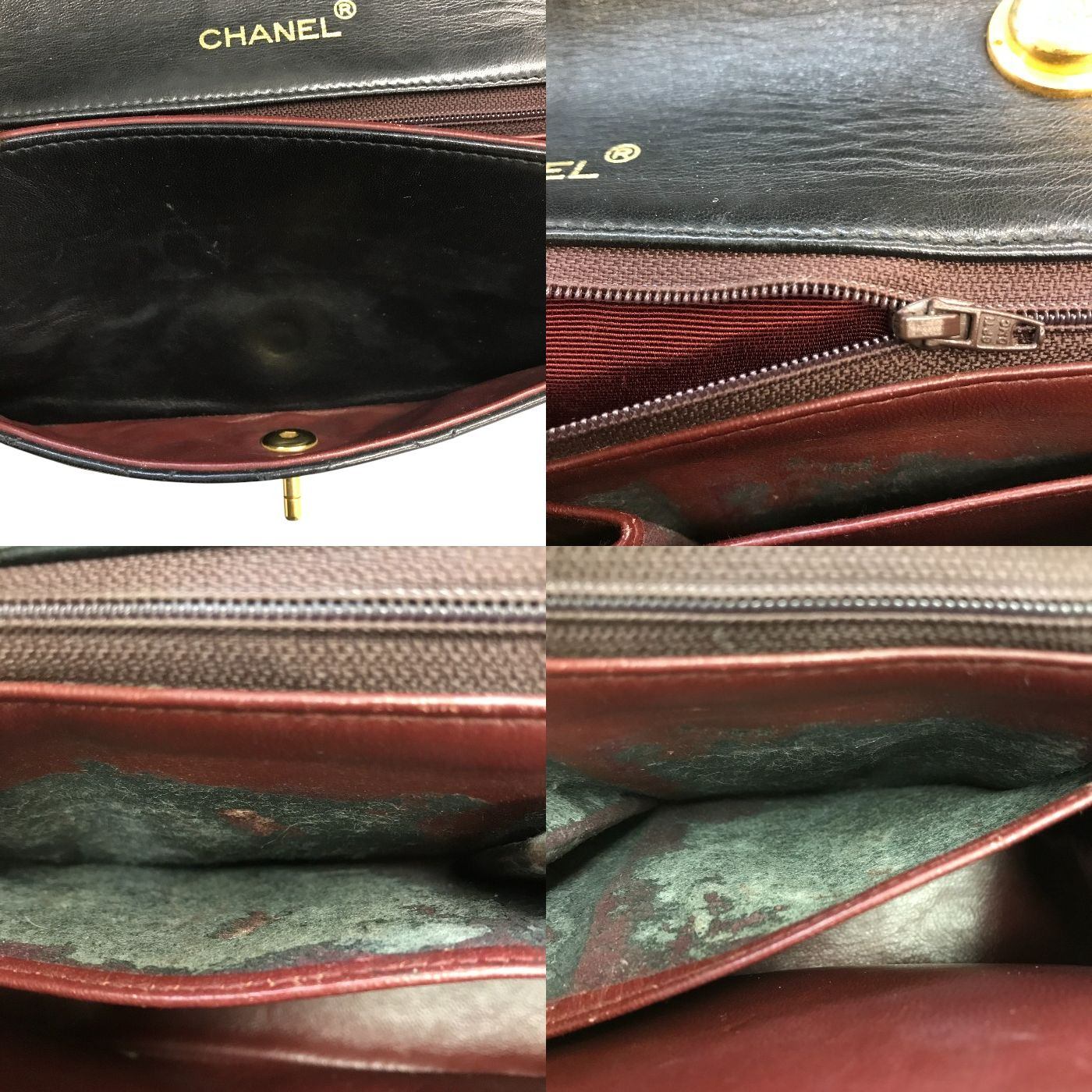 CHANEL シャネル マトラッセ25 ハンドバッグ レディース チェーン ゴールド金具 ヴィンテージ 80年代 ブラック 中古 T1