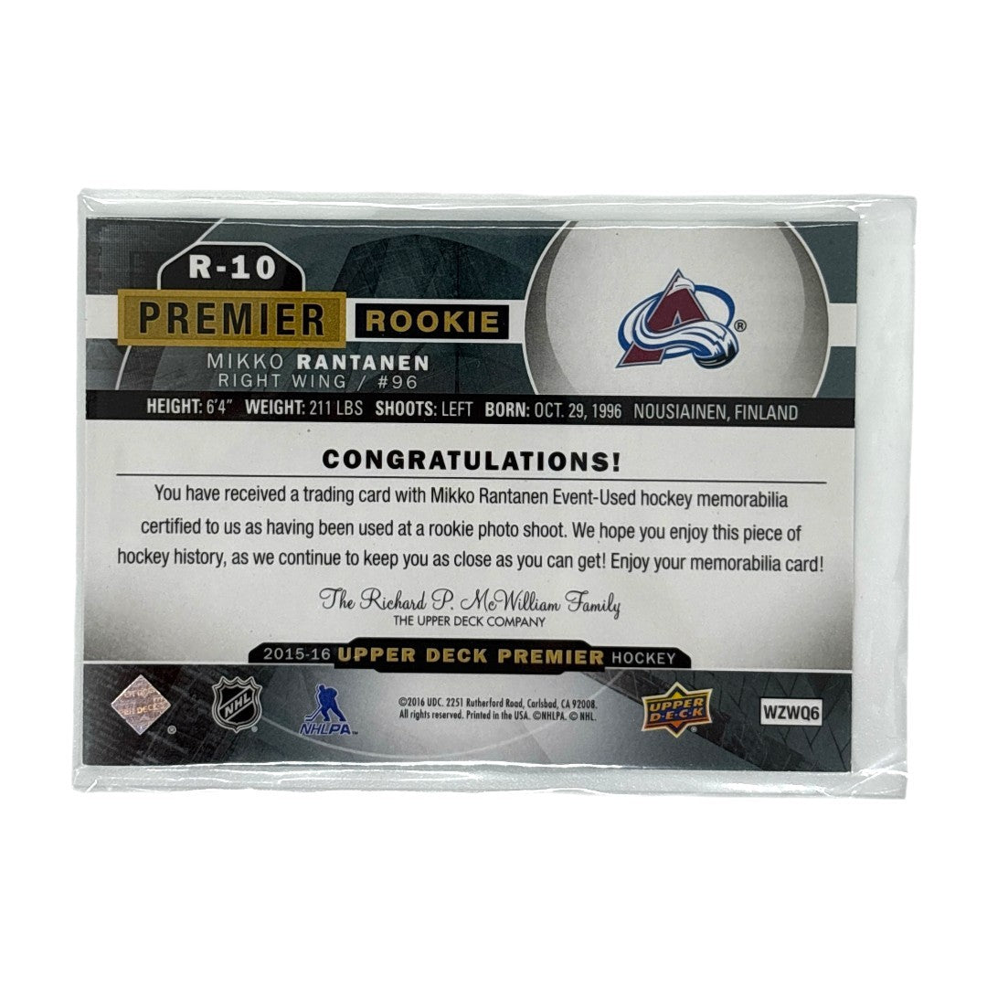 UPPER DECK NHLカード PREMIER MIKKO RANTANEN COLORADO AVALANCHE #R-10 中古 IT1