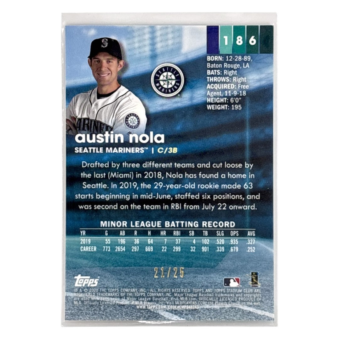 TOPPS MLBカード STADIUM CLUB AUSTIN NOLA SEATTLE MARINERS /25 #186 中古 IT1