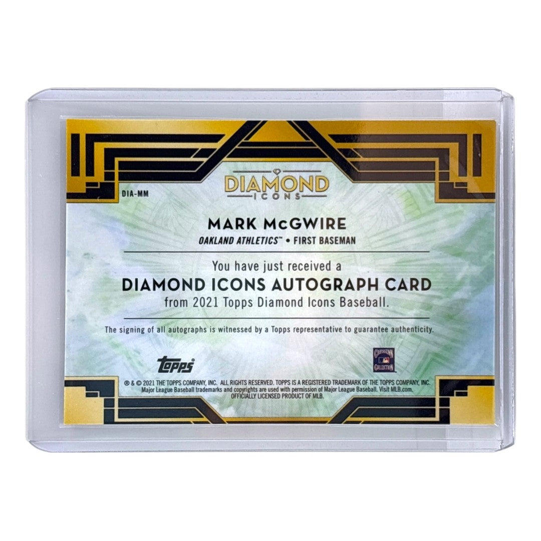 TOPPS MLBカード DIAMOND ICONS MARK McGWIRE OAKLAND ATHLETICS /25 #DIA-MM 中古 IT1