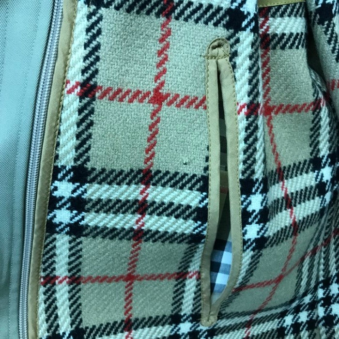 Burberrys バーバリー ステンカラーコート メンズ 秋冬 ライナー付き 無地 チェック柄 カーキ WRO55-940-72 中古 T1