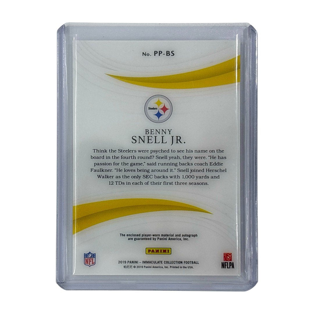 PANINI NFLカード IMMACULATE COLLECTION BENNY SNELL JR. PITTSBURGH STEELERS 65/99 #PP-BS 中古 IT1